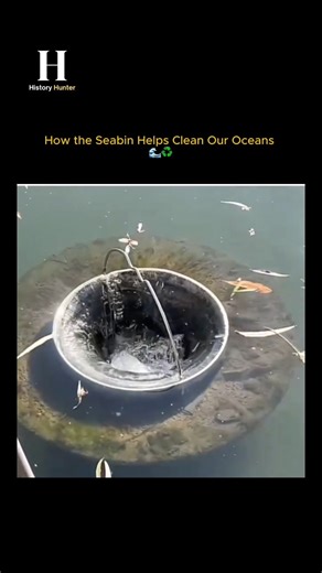 The History Hunter on Instagram: "The Seabin is a simple but powerful device designed to collect floating waste from the water. You’ll usually find it in marinas, harbors, and calm coastal areas — places where garbage naturally gathers. Here’s how it works: The Seabin floats on the water’s surface and uses a small pump that creates gentle suction. This pulls in water along with any floating debris. A special catch bag inside traps the trash — from plastic bags and bottles to tiny microplastics a