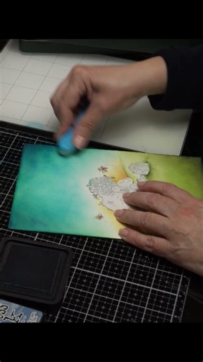 Using stamps to create image #art #drawing #drawingtutorial #artist #coloring #cardcreations