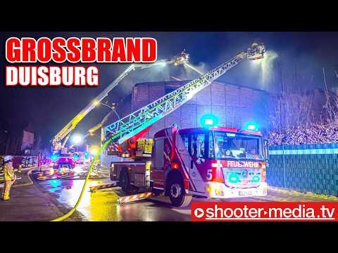🔥🔥 GROSSBRAND in DUISBURG 🔥🔥 | Fabrikareal in Flammen | Großeinsatz für Feuerwehr