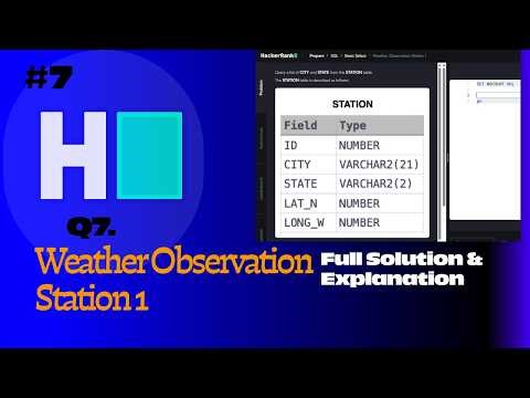 Can You Solve This SQL Problem? 🤔 | #7 Weather Observation Station 1 Beginner #sqlpractice Practice
