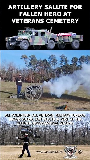 Artillery salute for fallen hero at Veterans Cemetery #militaryfuneralhonors #atlanticcounty