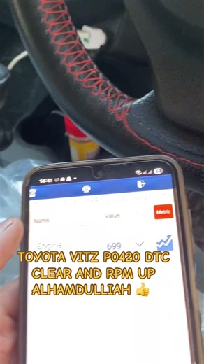 #TOYOTA VITZ P0420 code clear rpm idle ALHAMDULLIAH OK 👍 #03153670411 #toyotacars #toyotamodels