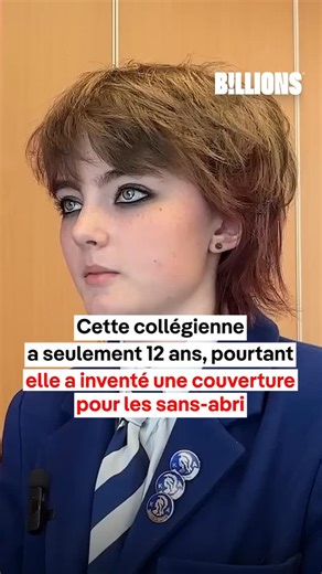 Billions on Instagram: "Aujourd’hui, des sans-abri ont chaud la nuit grâce à l’idée d’une jeune fille de 12 ans. 💡 Rebecca Young n’a pas inventé une app, elle a inventé une solution. Face au froid et à l’absence d’électricité dans la rue, cette collégienne écossaise a conçu une couverture thermique à énergie solaire, capable de chauffer jusqu’à 8 heures par nuit. 🌙 Son projet a battu 70 000 participants lors d’un concours national d’ingénierie au Royaume-Uni. Résultat : 👉 30 prototypes déjà d