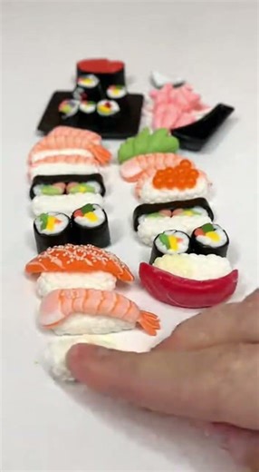 How To Making Miniature Sushi ASMR Cooking Mini Foods/Japanese Recipes #miniaturecooking #asmr #red