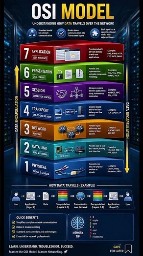 OSI Model Explained in 60 Seconds 🔥