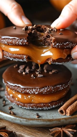 7.7K views · 140 reactions | Rich, gooey, and irresistibly indulgent! The kind of cookie that tastes as luxurious as it looks. ✨ 蓼 Ingredients for 12 cookies: ▸ 1 cup unsalted butter, softened ▸ 1 cup granulated sugar ▸ 1/2 cup brown sugar ▸ 2 large eggs... #MillionaireCookies #ChocolateCaramel #CookieLovers #GourmetDessert #FallBaking #DecadentTreats | Easy Trending Recipes | Facebook