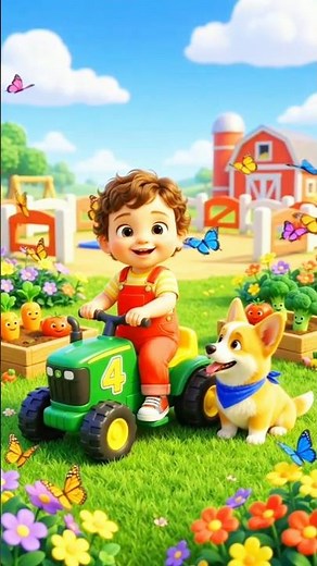 Big Wheels Go Beep Beep! 🚗 | Learn Numbers 1–5 with Fun Toy Vehicles | Toddler Learning Song #shorts