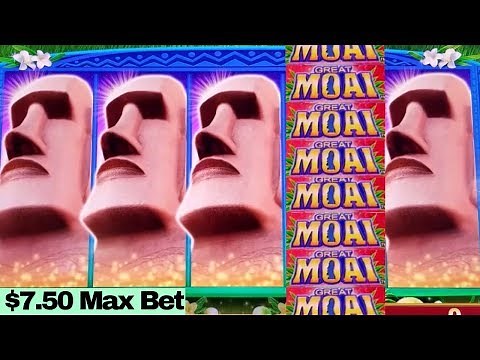 ★BIG WIN★ Great Moai Slot Machine $7.50 Max Bet BONUSES | AWESOME SESSION | Over $700 Profit