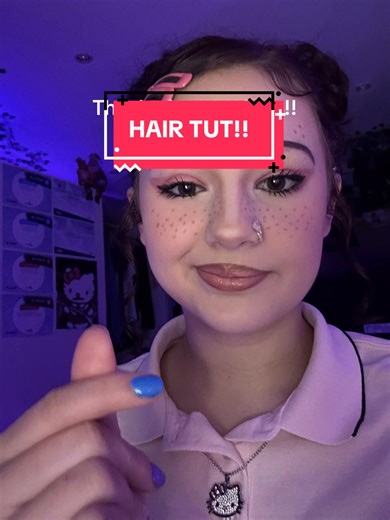 Side Part Bun Hair Tutorial for Y2K Style