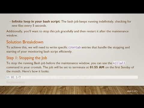 Manage Your Crontab Tasks: Stopping a Job for One Hour Every Month