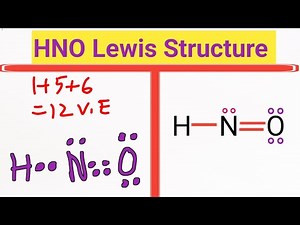 HNO Lewis Structure||Nitroxyl Lewis Structure