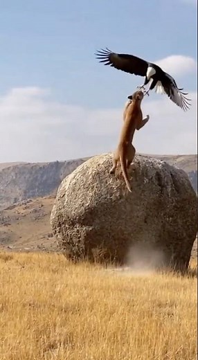 American Eagle vs Puma: Wild Mid-Air Clash Caught on Camera