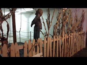 Hanging on the gallows.