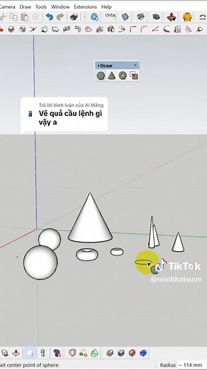 Hướng Dẫn Vẽ Hình Nón Trong SketchUp