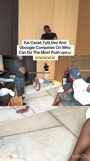Push Up Challenge: Kai Cenat, Tylil, Dez, and Vboogie Compete