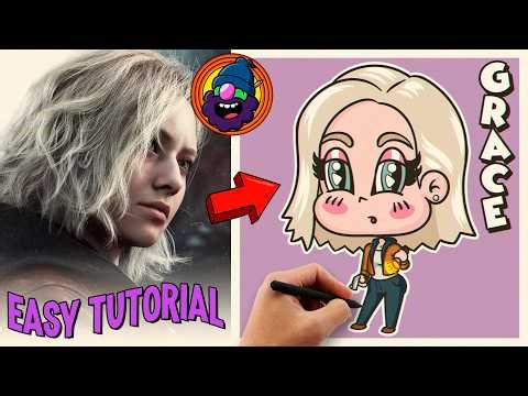 How to Draw Grace Ashcroft (Resident Evil Requiem) – Chibi Style | Easy Tutorial