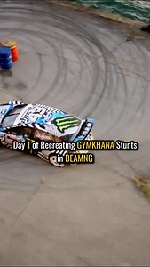 Day 1 of Recreating Gymkhana Stunts in BeamNG🛞 #drift #simdrift #gymkhana #stunts #carsofinsta | Derrion Bass