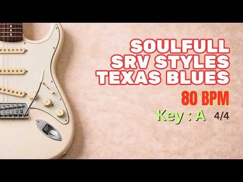 Soulful Texas Blues Jam Track in A (80 BPM) | Classic 12 Bar Shuffle Guitar Solo Practice