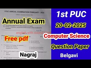 1st PUC Computer Science important questions for annual exam 2025 Kseab