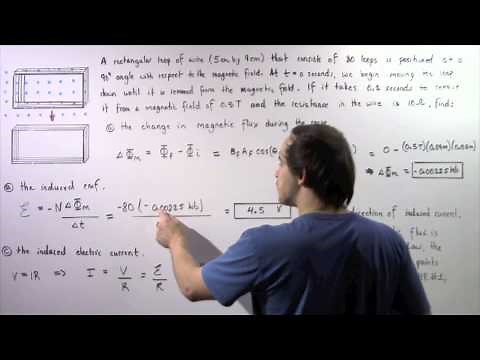 Magnetic Flux and Induced Current Example
