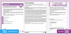 LANTITE Practice Test Literacy Set 4