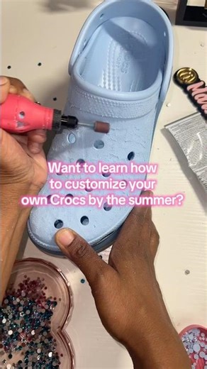 Ready to customize your own pair of shoes? #crocs #stitch #blingartist