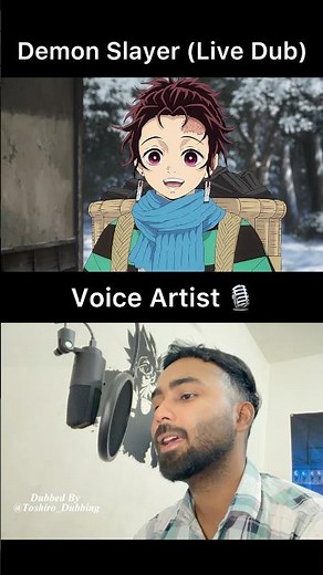 I Dubbed Tanjiro 🎙️ | Demon Slayer Hindi Live Dub #shorts #anime