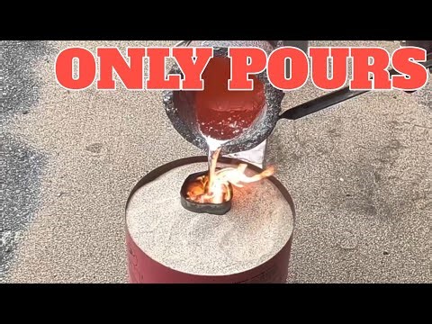 Pouring Molten Aluminum at Home (Oddly Satisfying)
