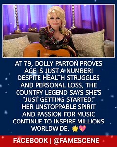 Dolly Parton at 79: “I Ain’t Got Time to Get Old!” 💫🎤 At 79, Dolly Parton proves age is just a number! Despite health struggles and personal loss, the country legend says she’s “just getting started.” Her unstoppable spirit and passion for music continue to inspire millions worldwide. 🌟💖 #DollyParton #CountryLegend #InspiringWomen #AgeIsJustANumber #MusicIcon | FameScene