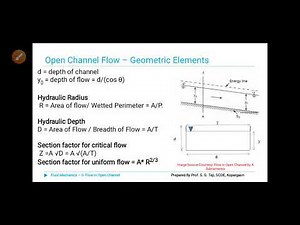 Unit 2. L. No. 4: Geometric Elements of Open Channel
