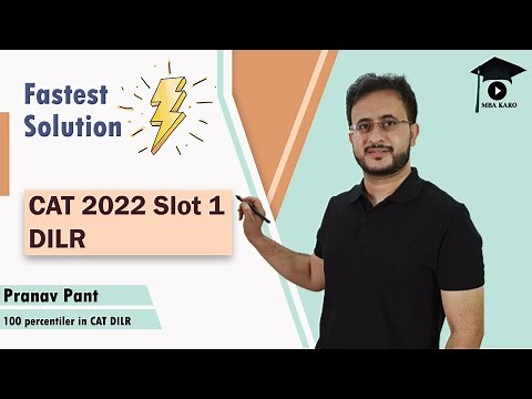 CAT 2022 Slot 1 DILR Solutions | The Fastest & the Best Solution Method | by CAT DILR 100 %iler