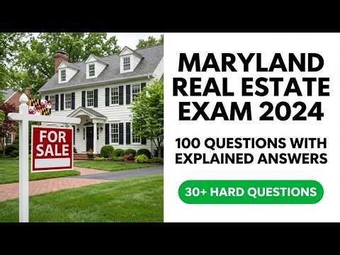 Maryland Real Estate Exam 2026: 100 Essential Questions and Detailed Explained Answers