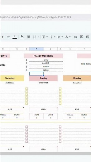 how to do household chores, Family Chore Chart Google Sheets Template #family #homeorganization
