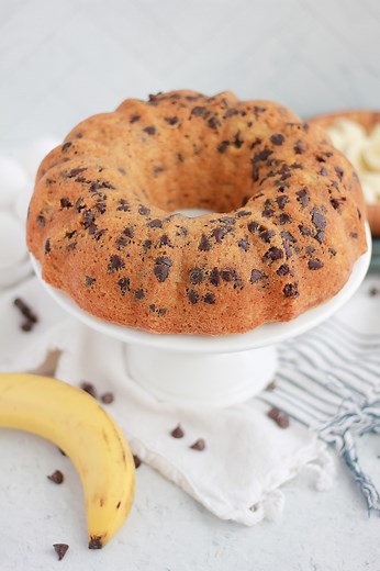 Chocolate Chip Banana Bundt Cake - Baking with Blondie