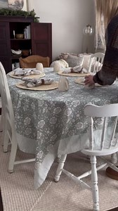 over&back Table Runner 108x18 – Hand-Blocked Cotton Table Cloth – Perfect Runner for Coffee Table, Dining Table, Living Room Decor, for Any Occasion, Washable – Blue Arch