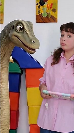 The sisters turned into dinosaurs, but how do we feed them now? #shorts