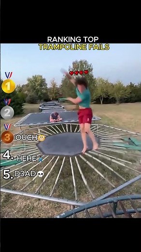 Instant REGRET! 😱 Top trampoline Fails of the Week (Try Not To Laugh) #ranking #funny #memes #shorts