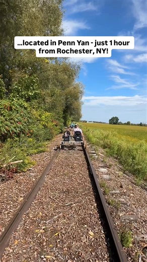 Have you ever ridden a rail bike? We recently took a peaceful ride in Penn Yan (1 hour from Rochester) with Finger Lakes Rail Riders. This was a wonderful experience for my family - including my two young children! Be sure to add this to your next visit to Yates County. Finger Lakes Countrysides #flxcountrysides #partner From the rail bike, we were able to observe working farms and enjoy picturesque scenery. This is the only rail bike company in the country that provides a history narration whil