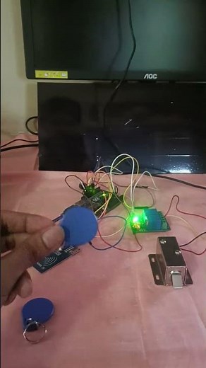 DIY Smart Door Lock using RFIDTag #shorts #scienceproject #arduinoproject #rfidtechnology
