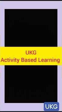 Activity Based Learning: Action Words Performance by UKG Students