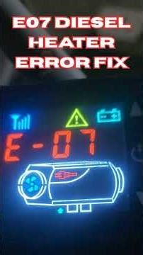 Diesel heater E07 Error Quick fix check.#dieselheater #vanlifeuk #offgridliving
