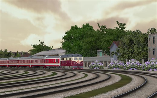 【MSTS/OR】南局鹰段DF4D0389牵引客车K783古雄站3道通过