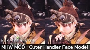 MHW MOD-Cuter Handler Face Model Original vs Mod Comparison
