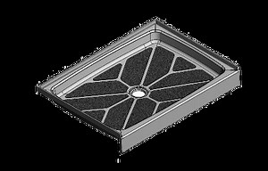 42 x 30 Center Drain Meridian®️️ Solid Surface Shower Base