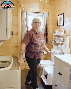 Her Shipping Container Bathroom | Tiny Home Tours