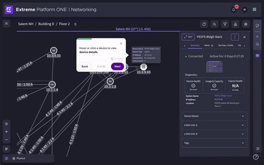 See your network in action! Our Multi-layer Network Visualization product tour reveals how Extreme Platform ONE makes cross-layer visibility effortless and actionable. Begin the tour: https://www.extremenetworks.com/platform-one/product-tours/multi-layer-network-visualization?utm_campaign=26_EP-ONE-IC_Navattic-Tour_0000_CORP_MML_SMA_DEM_WW_EN_FB_Visualization&utm_medium=social&utm_source=facebook&utm_content=Visualization | Extreme Networks