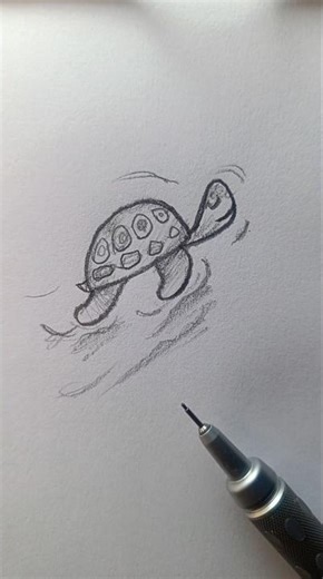 How to draw a cartoon Turtle ✏️ Tutorial #art #foryou #shorts #howtodraw #easydrawing #tutorial #fyp