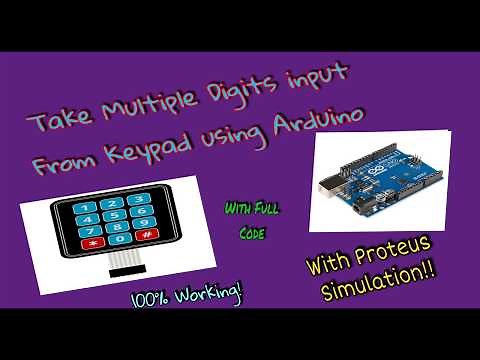 Store Multiple digit Input with arduino keypad|| With Full Working Code || Proteus Simulation||