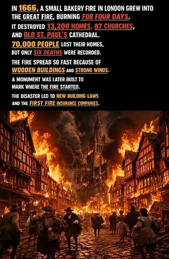 The Great Fire of 1666: Four Days of Chaos #historyfacts #shorts #london