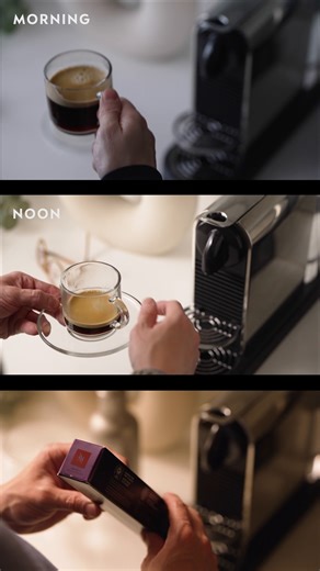 Savor your coffee from morning till night with one of our fan favorites - Arpeggio, in 3 different ways. ⏰ Arpeggio Extra (our newest coffee!) to kick off the day with extra caffeine* approximately 60% more caffeine than regular Arpeggio ☕ Arpeggio for a mid-day coffee moment 🌃 Arpeggio Decaf to wrap up an eventful day with a Nespresso Martini Which coffee moment do you look forward to most? https://nespres.so/a/dWoFBH | Nespresso